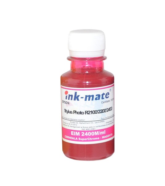 Cerneala SuperChrome pigment Magenta pentru Epson R2100 R2200 R2400 1000 ml/culoare - imagine 3